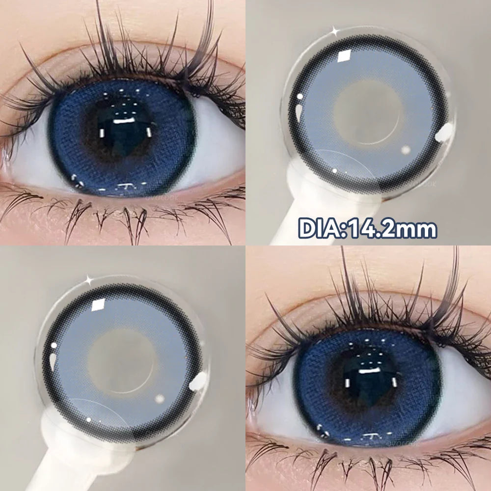 1 Pair Myopia Prescription Colored Contact Lenses Fashion Lens Beauty Pupils Blue Eye Color Lenses Purple Eye Lenses