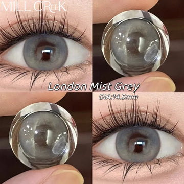 2pcs/Pair Color Contact Lenses with Degree Myopia Lenses Grey Lens Comestics Natural Eyes Lenses Beauty Pupils Yearly