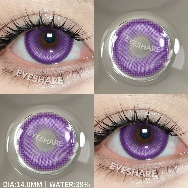 Colored Contact Lenses for Cosplay 2pcs Eyes Makeup Yearly Anime Fashion Purple Lenses Red Contact Lenses Pink Contacts