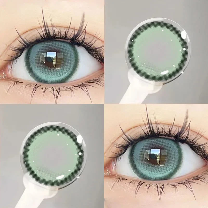 Color Pupils Blue Contact Lenses Brown Pupils For Eye with Prescription Myopia Lenses Korean Lenses Yearly 2pcs/pair