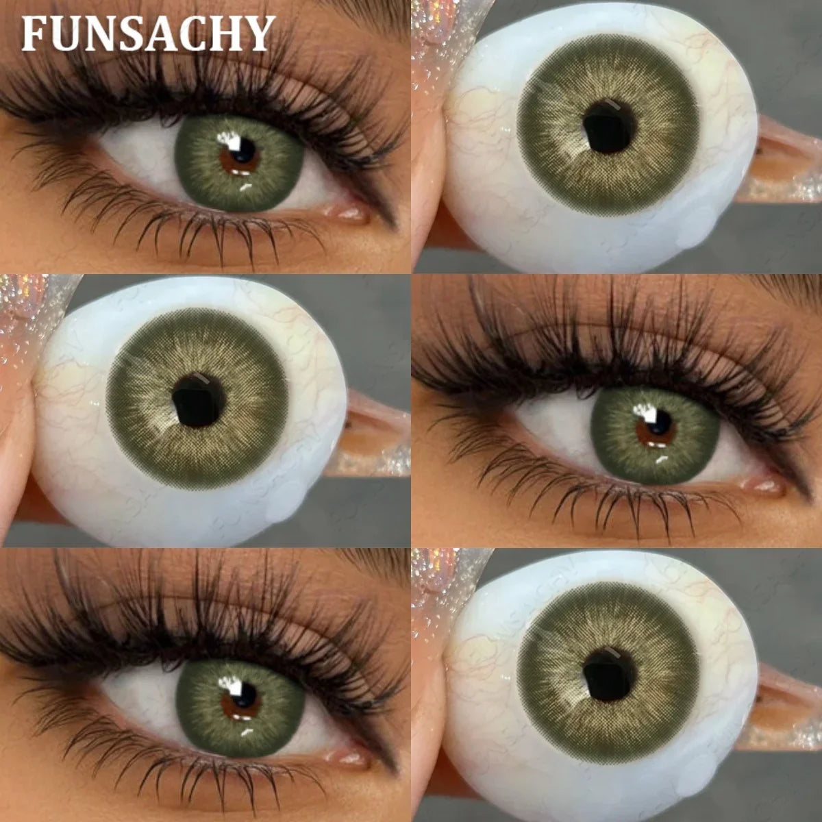 1 Pair Colored Contact Lenses BROWN Natural Eye Contacts Super Natural Lens Gray Color Lens Beautiful Pupils Cosmetics