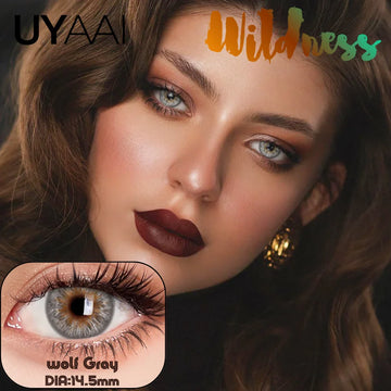 Wild Color Payoff Color Contacts Lenses Unique Multi-Tonal Radiating Design for Mesmerizing Eyes, Brown/Green/Gray,