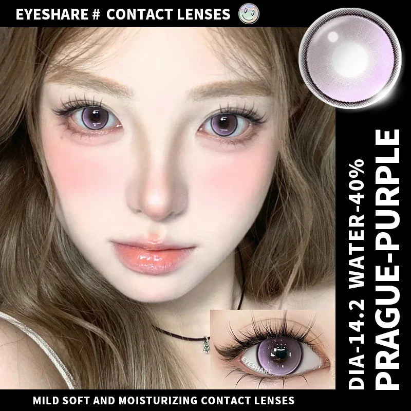 Ikeehome  2pcs Colorful Contact Lenses for Eyes Brown Lenses Colorcon Lenses Beauty Gray Eye Contacts Lens Yearly Blue Lenses