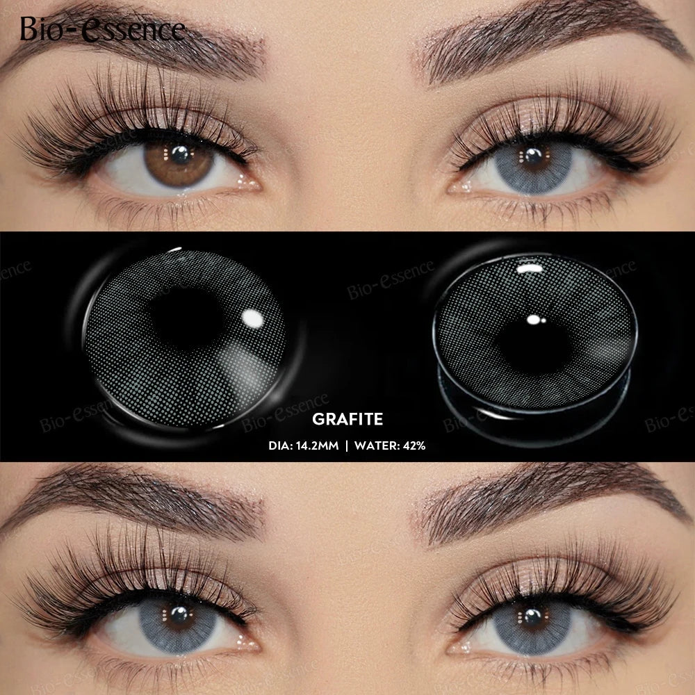 1 Pair Colored Contact Lenses for Eyes Natural Look Brown Eye Lenses Gray Contact Blue Lenses