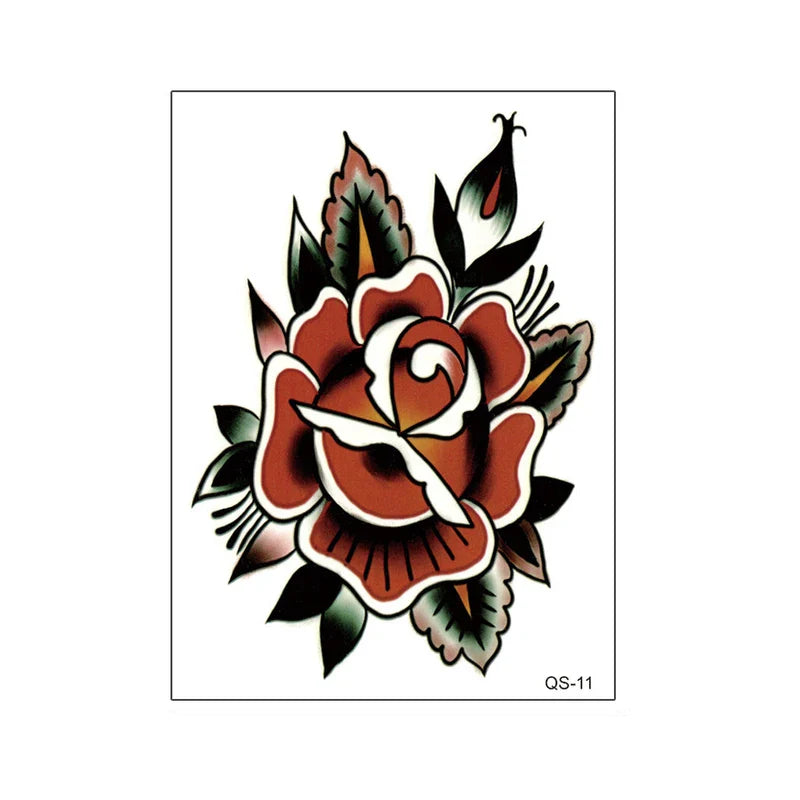 1pcs Hand Flower Rose Fake Tattoo Stickers Waterproof Temporary Tatto Body Art for Girl Women Men