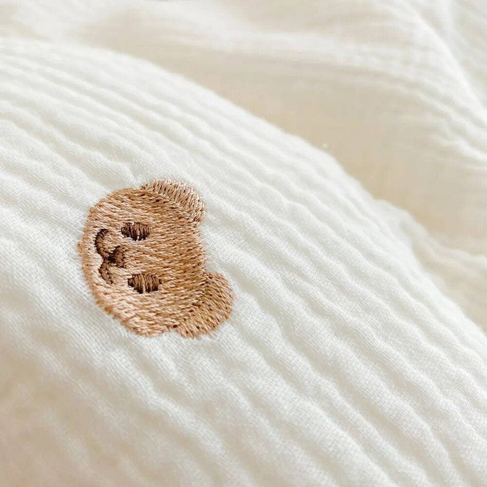Korean Cream Baby Quilt Pure Cotton Mink Blanket Baby Four Seasons Warm Soft Wool Swaddle Wrapped Bedding 1.2x1.5M