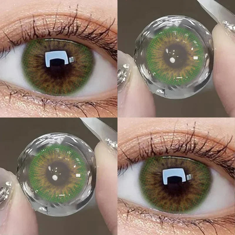 1pair Blue Green Gray Brown Color Contact Lenses Iris Circle Lens 14mm