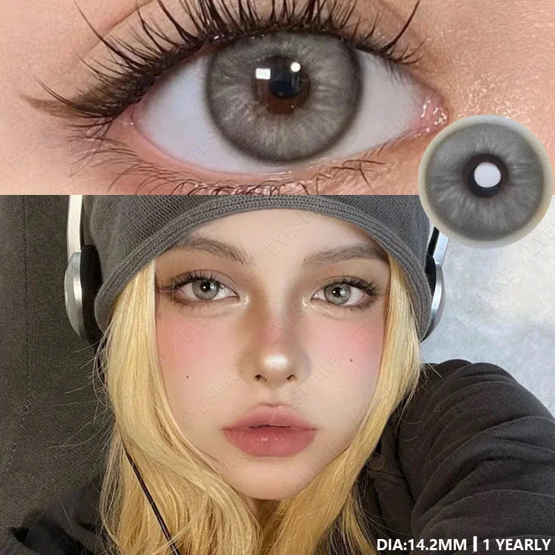 Natural Color Lens Eyes 1Pair Brown Color Contact Lens For Eyes Yearly Use Eyes Blue Eye Contacts Green Contact Lenses