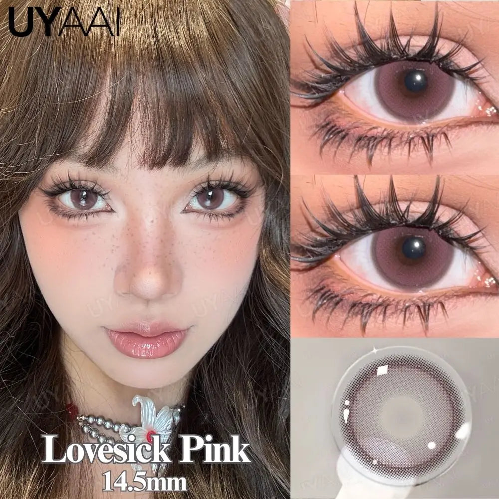Contact Lenses  Natural Brown Lens Beauty Pink Eyes Color Lenses Cosmetics Gray Eye Lenses Makeup Green Beauty Colorcon