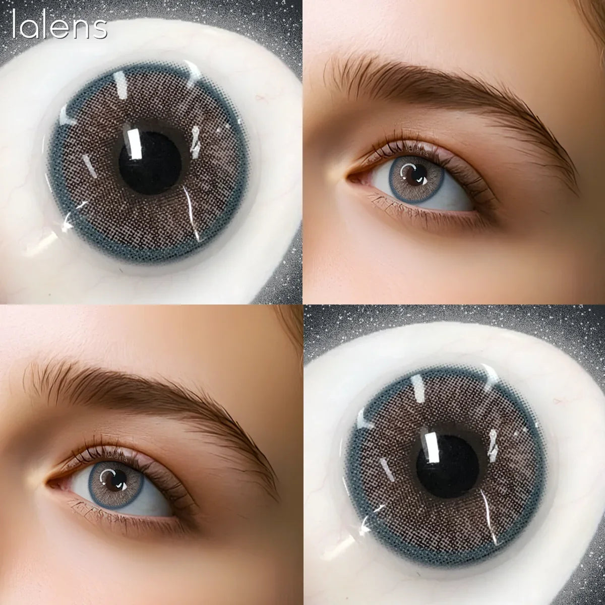 14.2mm Yearly Disposal Colored Contact Lenses Enlarging Effect Soft Lens For Daily Makeup Eye Contacts