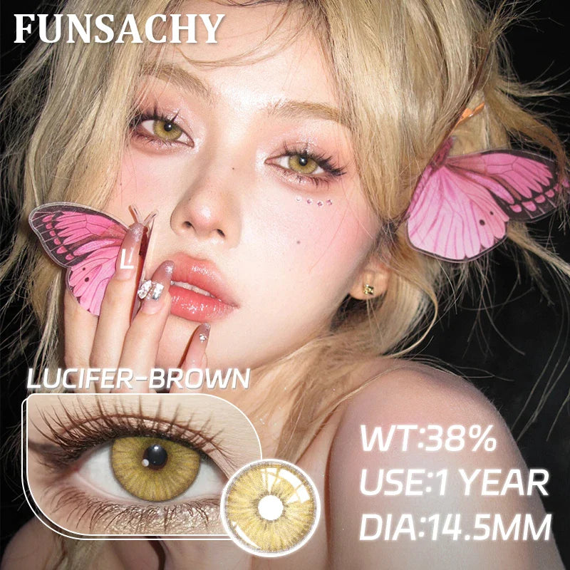 1pair Natural Color Contact Lenses for Eyes Blue Eye Lens Gray Lenses Fashion Korean Beauty Pupils Yearly Makeup Lens