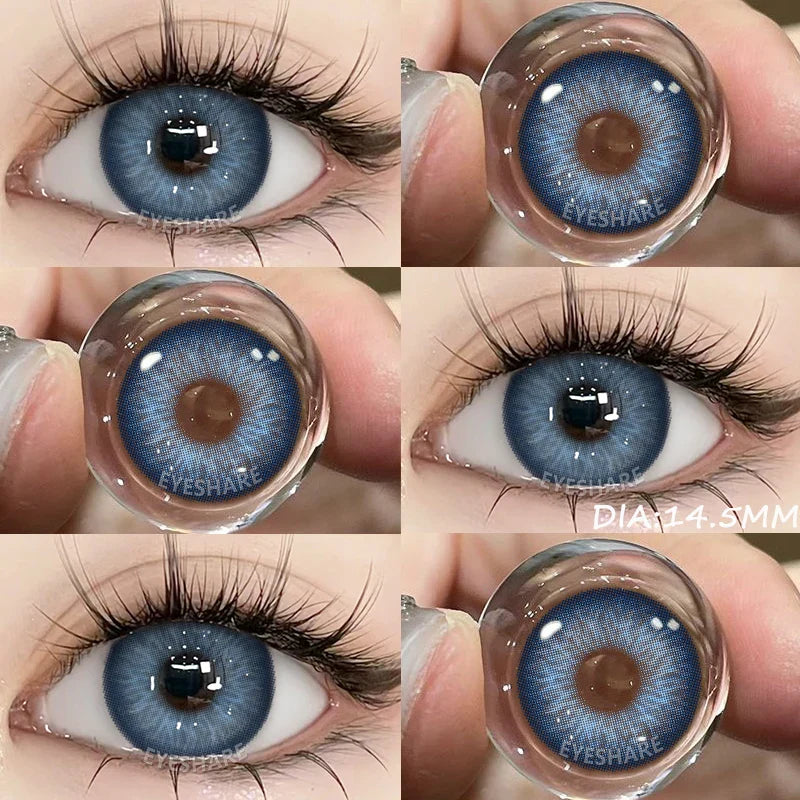 1 Pair 14.5MM Large Diameter Color Contact Lenses Big Eyes Black Contacts For Eyes Brown Lenses Cosmetic Contact Lenses