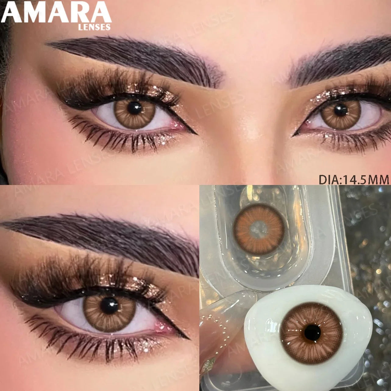 1 Pair Gray Color Contact Lenses for Eyes 14.5mm Fashion Contact Lenses Brown Natural Contact Lenses Gray Soft Lens