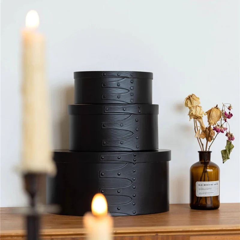 Wooden Storage Box Vintage Elegant French Storage Box with Lid Large Capacity Home Clothes Organizer Container Jewelry Box