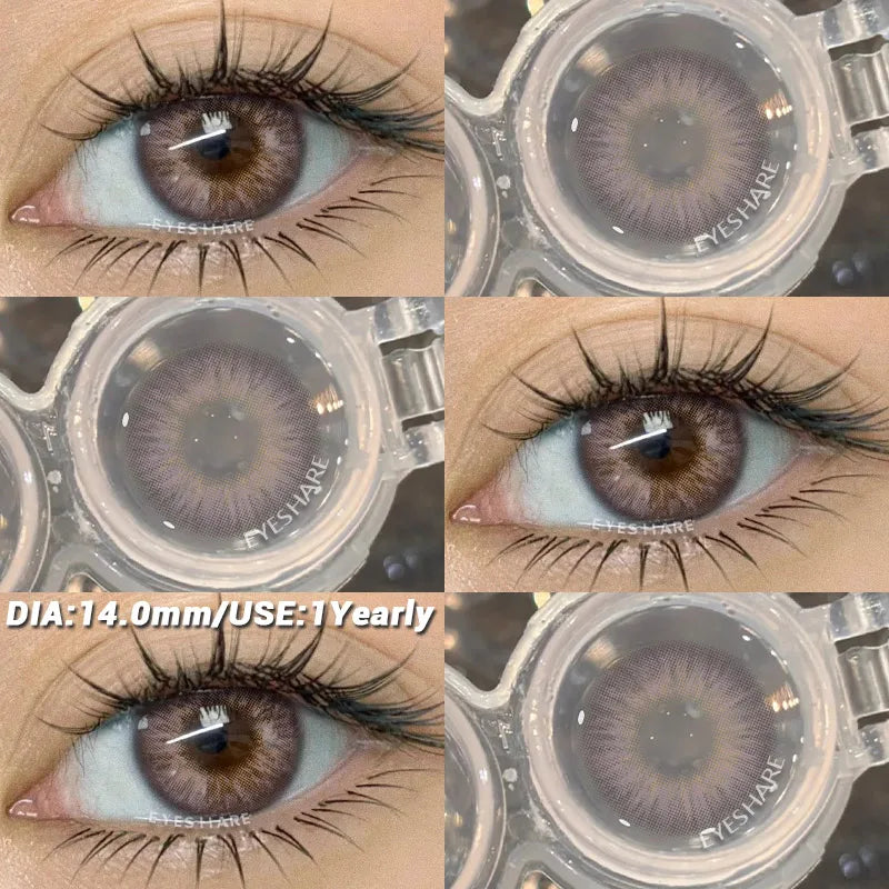 2Pcs Color Contact Lenses for Eyes Natural Gray Contacts Cosmetic Green Eye Color Lens Gray Lenses Blue Contact Lenses
