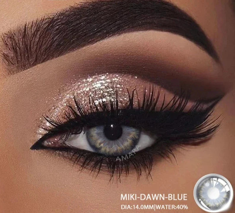 1 Pair Colored Contact Lenses Natural Look Brown Eye Lenses Gray Contact Eye Lenses Blue Lenses Contacts for Dark Eyes