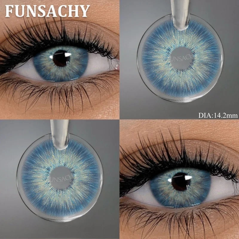 1 Pair Black Color Contact Lenses Brown Grey Beauty Soft Contact Lenses Yearly Fast Shipping Beauty Pupils Cosmetics