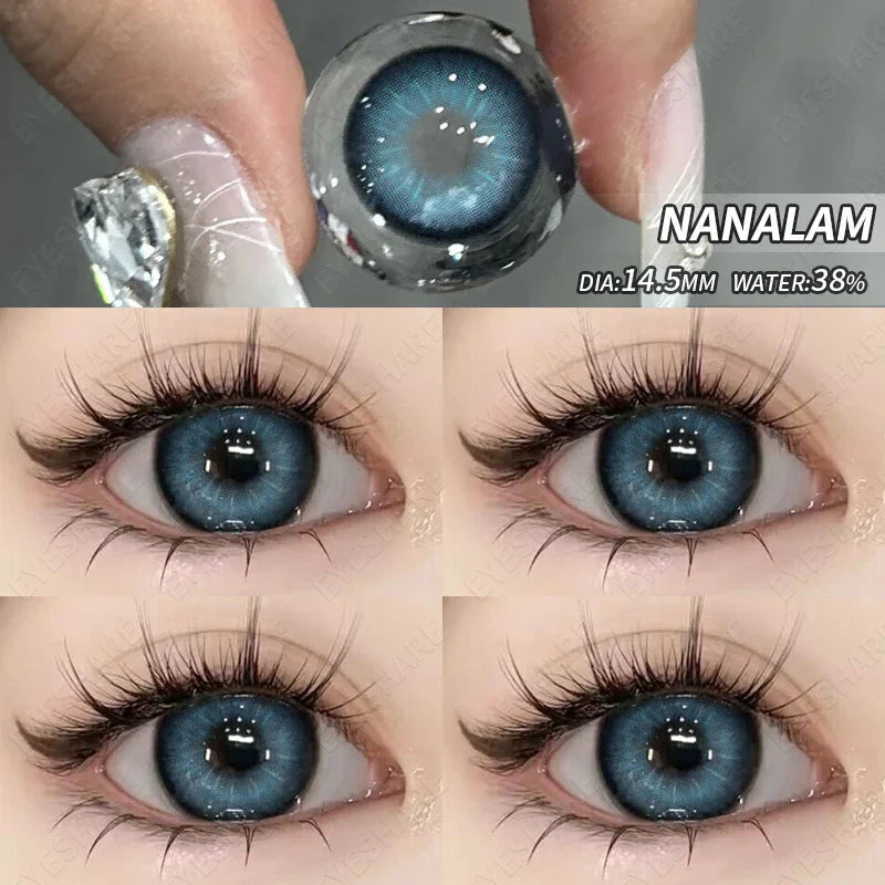 1pair Colored Contact Lenses Yearly Natural Look Brown Lenses Gray Contacts Blue Lenses Fast Delivery Green Eye Lenses