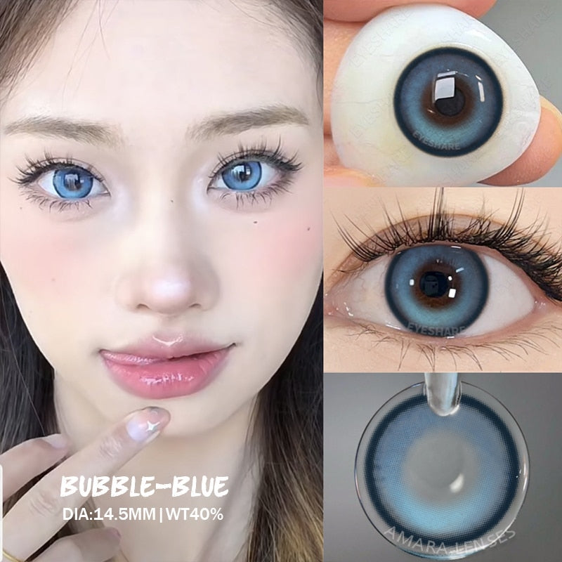 new style 1 Pair Color Contact Lenses with Natural Eye Contact Lenses Blue Brown Green Lenses Pupils Beauty Color lens