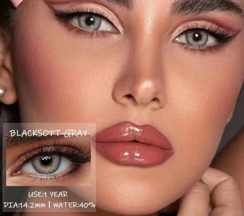 1Pair Color Contact Lenses for Eyes Blue Eye Lenses Natural Gray Pupils for Eyes Green Lenses Yearly Use Eye Contacts