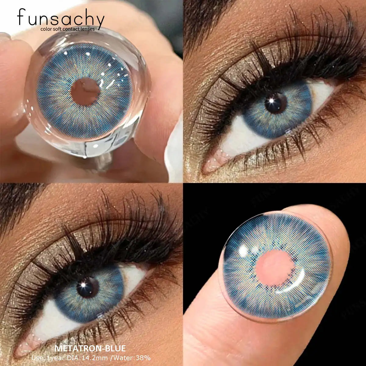 1Pair Colored Natural Contact Lenses Colorcon Beautiful Eye Lenses Cosmetics Green Lens Brown Cosmetics Contacts Lens