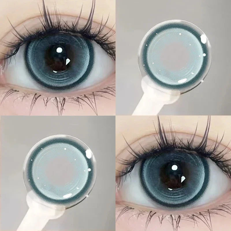 Color Pupils Blue Contact Lenses Brown Pupils For Eye with Prescription Myopia Lenses Korean Lenses Yearly 2pcs/pair