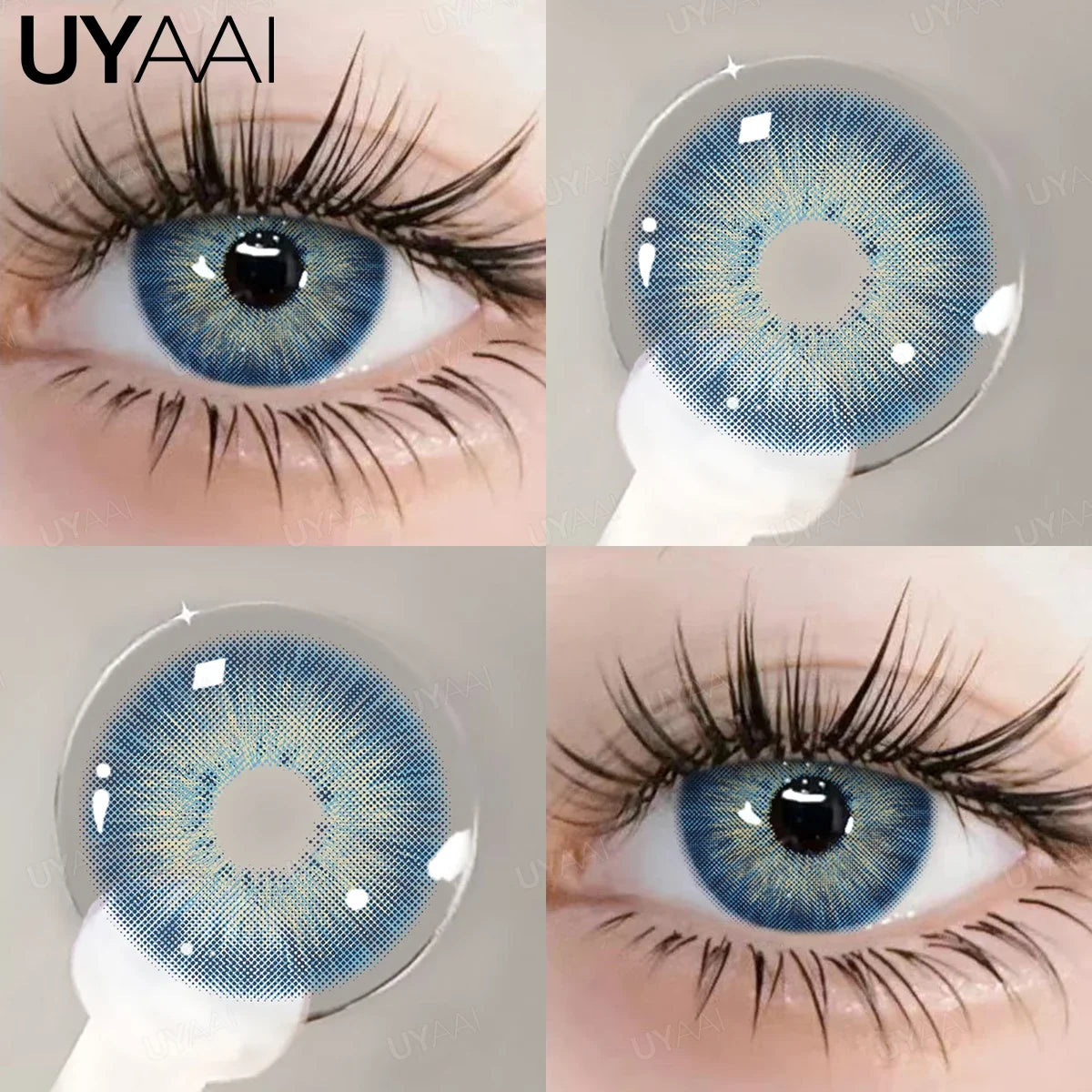 New Brown Colored Contact Lenses Natural Look Green Eye Lenses Gray Contact Women Gray Lenses 2Pcs