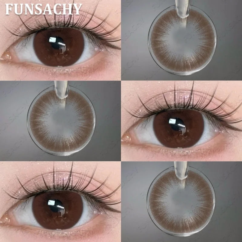 1 Pair Yearly New Korean Natural Lenses Color Contact Lenses for Eyes Color Black Brown Beautiful Pupil Fast Shipping