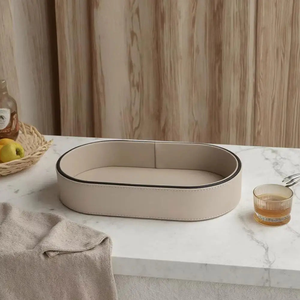 Pu Storage Box Sundry Key Storage Box Makeup Jewelry Organizer Home Entrance Desktop Tray Living Room Decoration