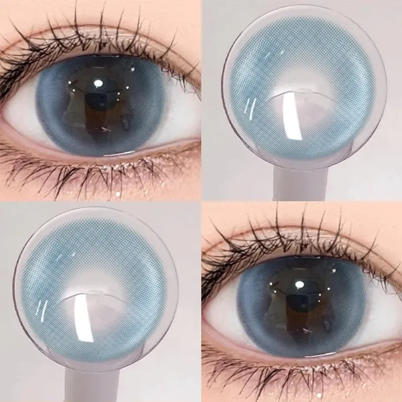 1Pair Grey Contact Lenses for Eyes Colored Lenses Beauty Pupils Soft Lens Make up Fashion Lenses Yearly Use Fast Shipping