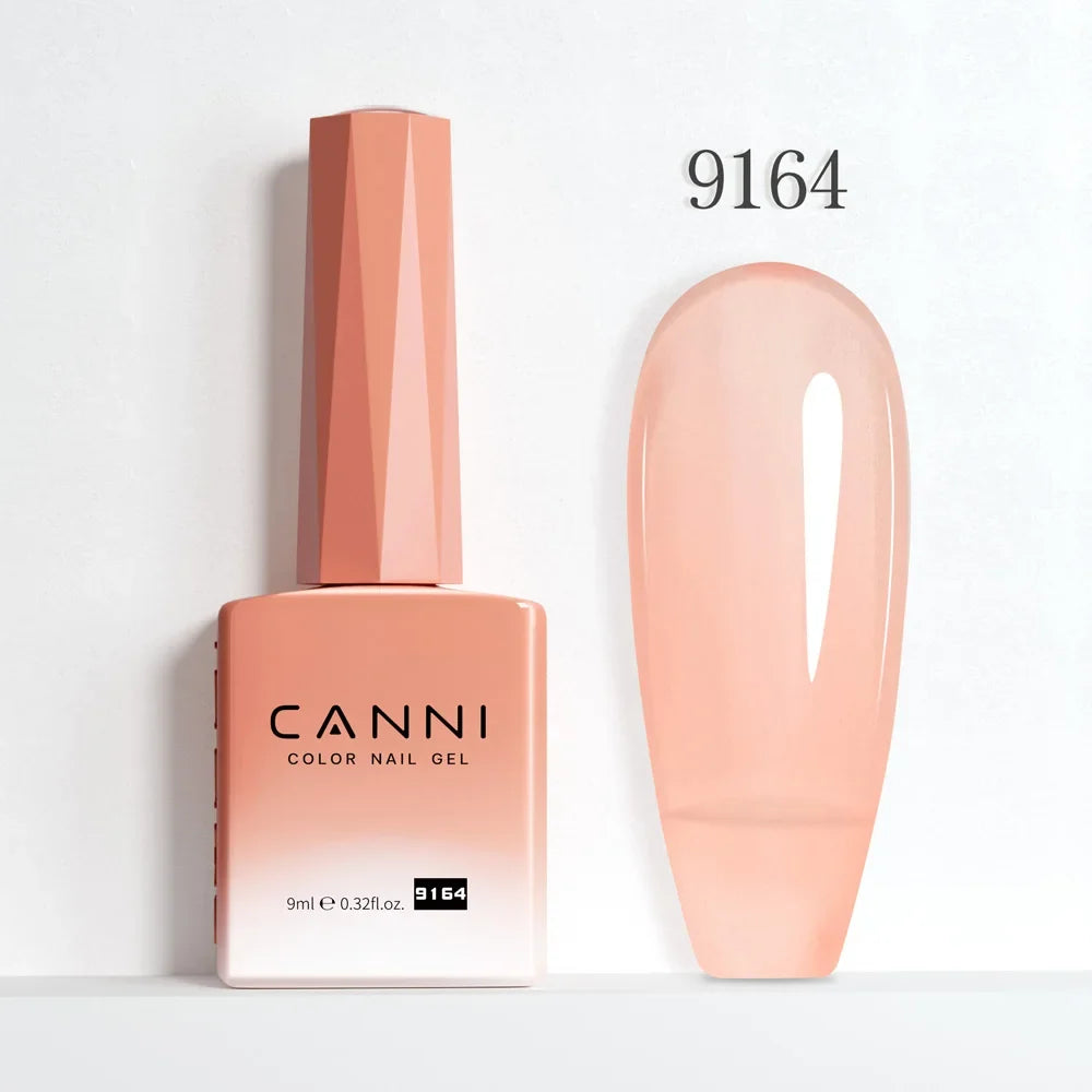 Nail Gel Polish HEMA FREE Translucent Jelly Gel Varnish Semi Transparent Super Glossy Ultra Consistency Round Shape Brush