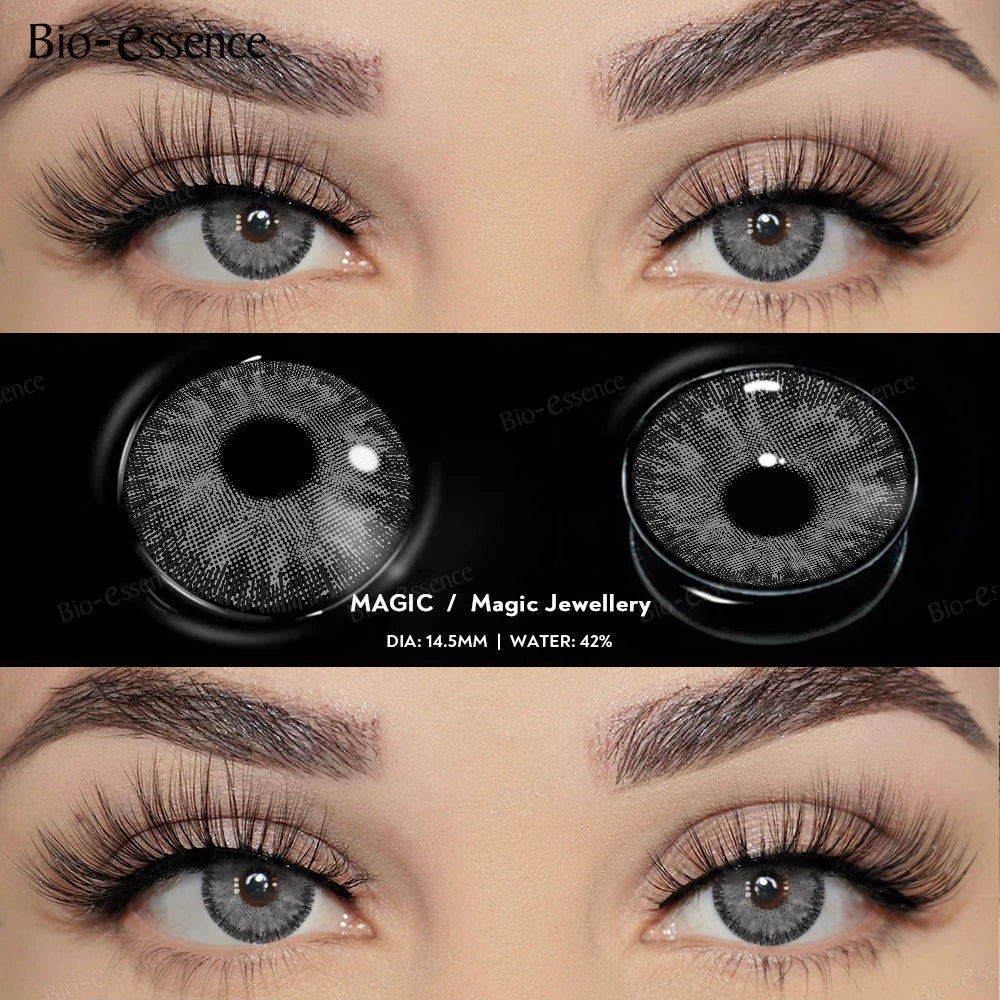 1 Pair Colored Contact Lenses for Eyes Brown Eye Lens Gray Contact Blue Lenses Natural Eye Contact Fashion Lenses