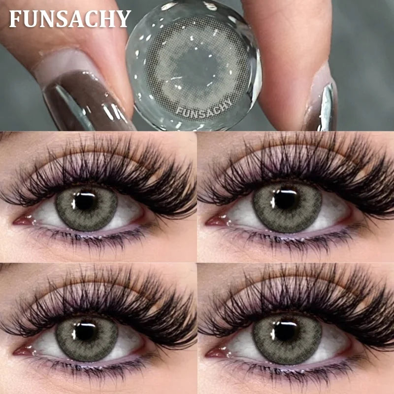 1 Pair Big Black Color Contact Lenses Natural Gray Lenses Blue Korean Eye Makeup Contacts Yearly Beauty Pupils Cosmetic