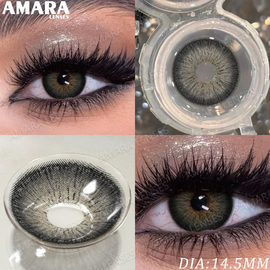 1 Pair Fashion Color Contact Lenses for Eyes Brown Lenses Colorcon Blue Lenses Yearly Beautiful Grey Eye Pupils Lens