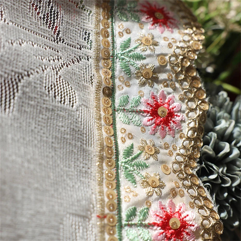 Elegant Short Curtain Punch-Free Half Curtain Small Window Gauze Curtain Velcro Shade Home Decorative