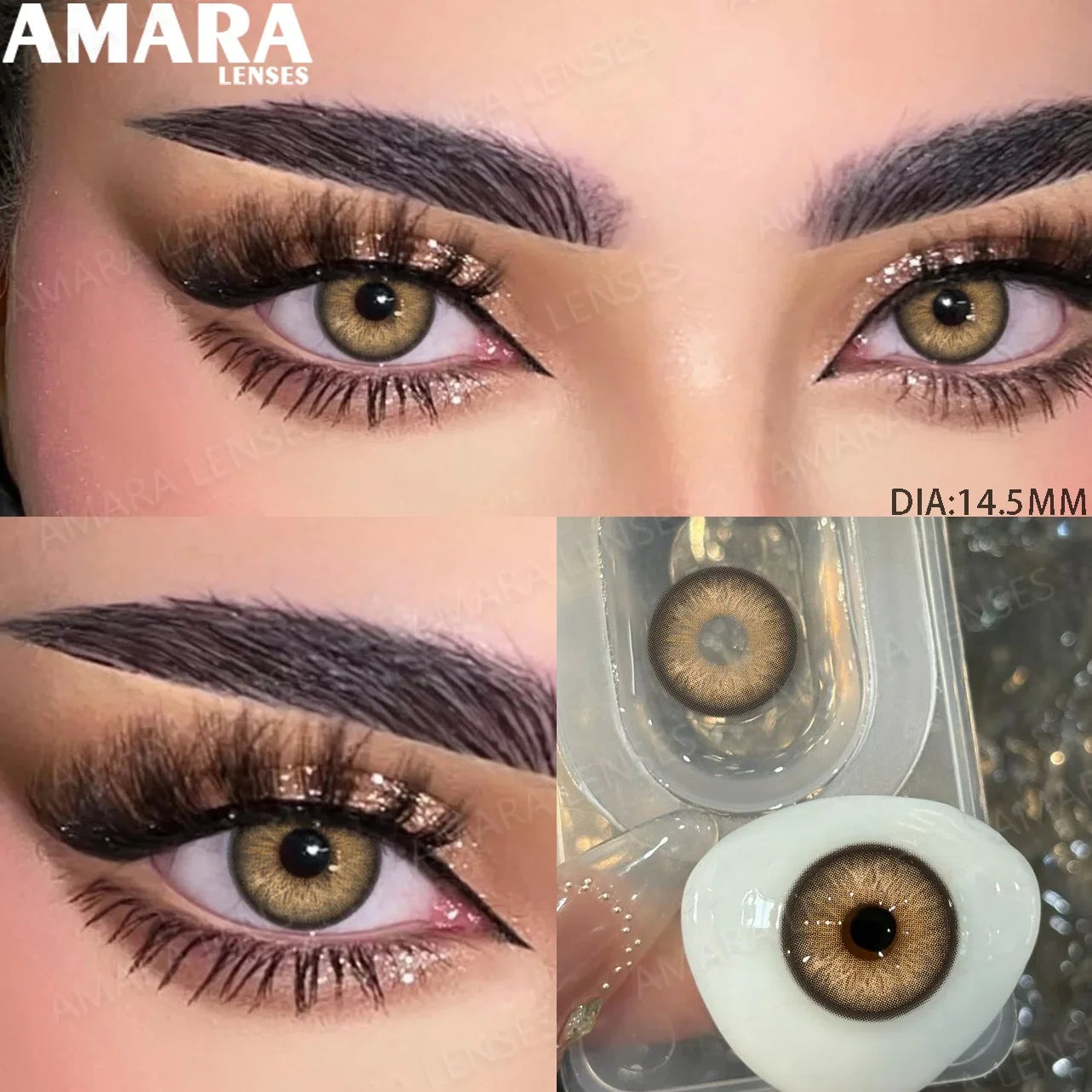 1 Pair Gray Color Contact Lenses for Eyes 14.5mm Fashion Contact Lenses Brown Natural Contact Lenses Gray Soft Lens