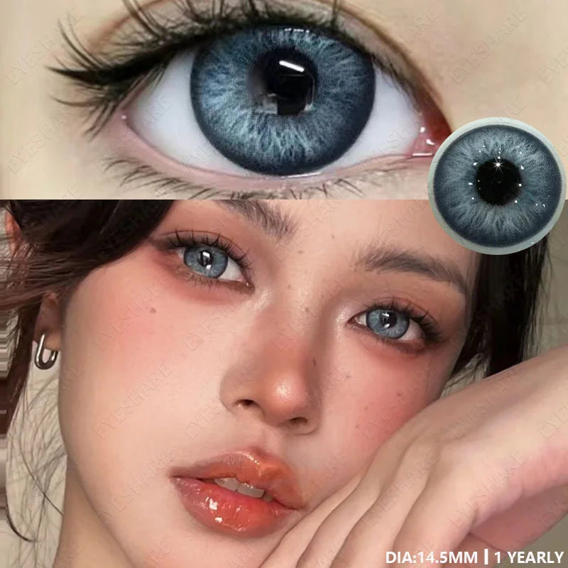 Natural Color Lens Eyes 1Pair Brown Color Contact Lens For Eyes Yearly Use Eyes Blue Eye Contacts Green Contact Lenses