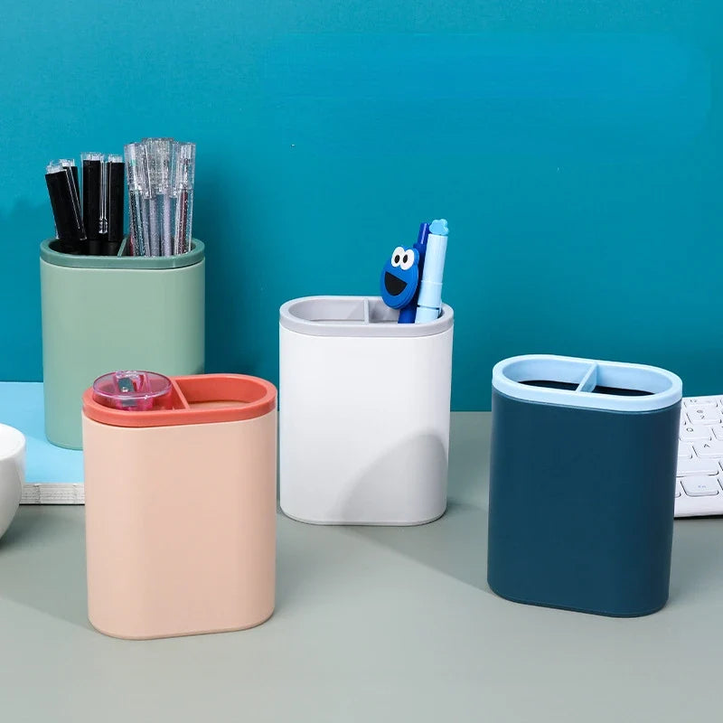 Creative Multifunctional Pen Holder Makeup Desktop Office Organizer Cosmetic Storage Supplies