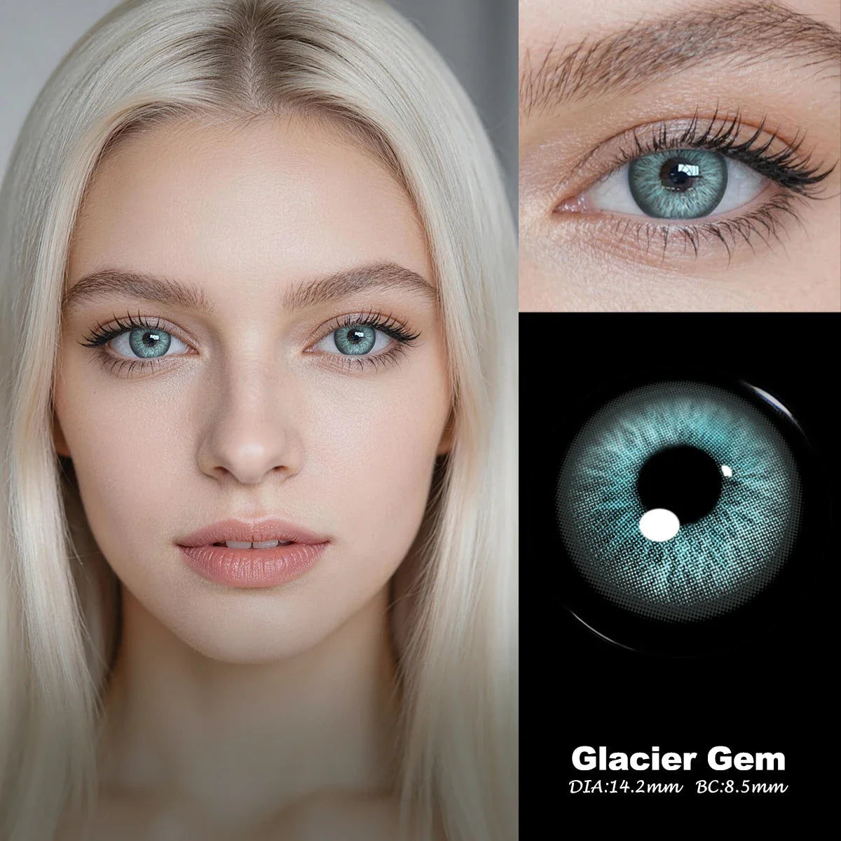 14.5mm Half Year Colored Contact Lenses Natural Earth Tone Hydrating Soft Lenses for Daily Look Eye Beauty