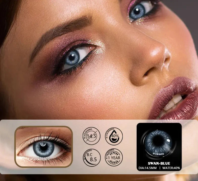 1 Pair Color Contact Lenses for Eyes Annual Colored Lenses Eye New Contacts Pupils Color Lens Eyes Contact Lens Beauty