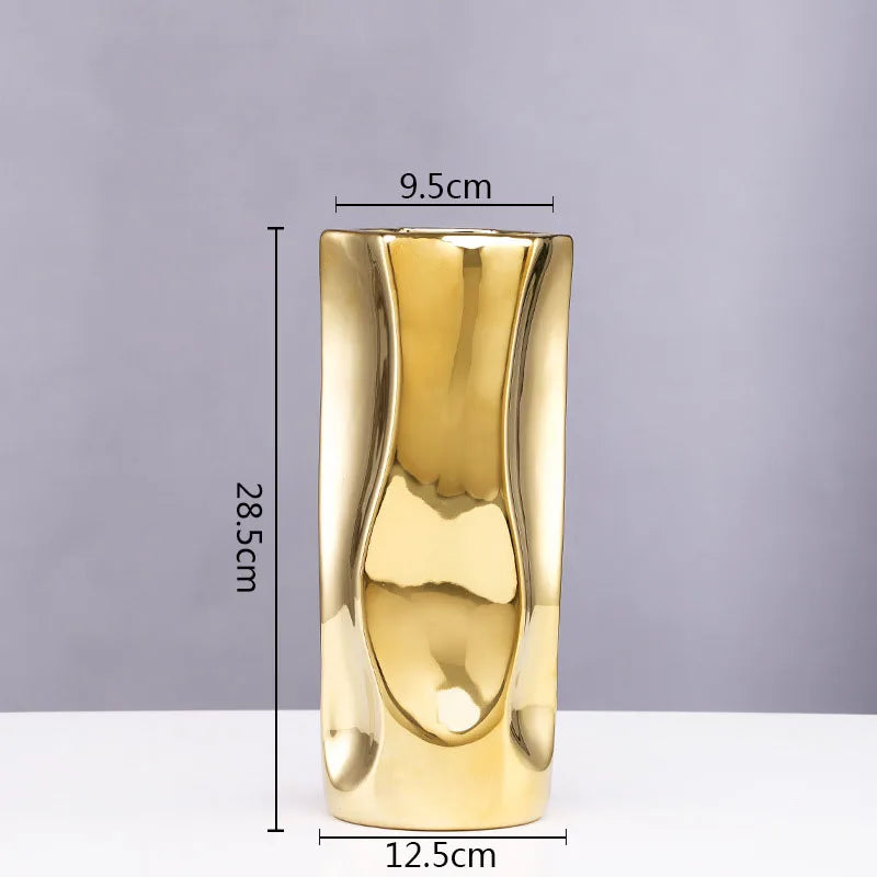 Ceramic Vase Light Luxury Tabletop Hydroponic Flower Arrangement Vases Modern Home Decoration Accessories