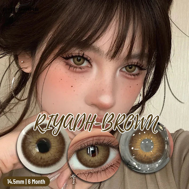 NEW 1Pair Natural Colored Contact Lenses For Eyes Beauty pupillents Grey Pupils Brown Contacts New Cosmetic Eyes Makeup