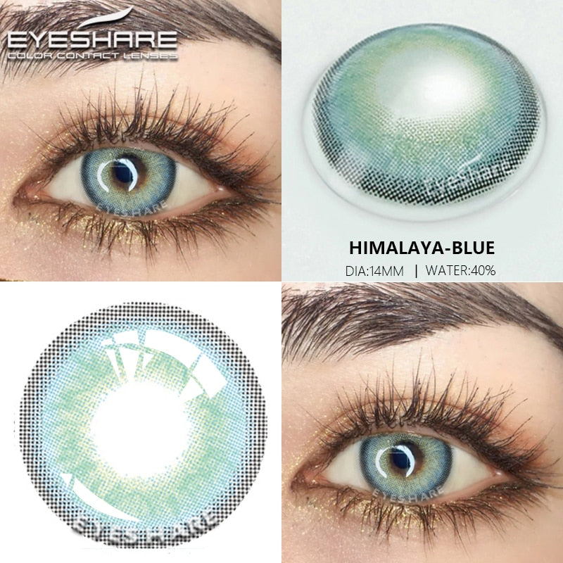 Natural Color Lens Eyes 2pcs Color Contact Lenses For Eyes Blue Gray Color Lens Yearly Beauty Cosmetic Contact Lens Eye