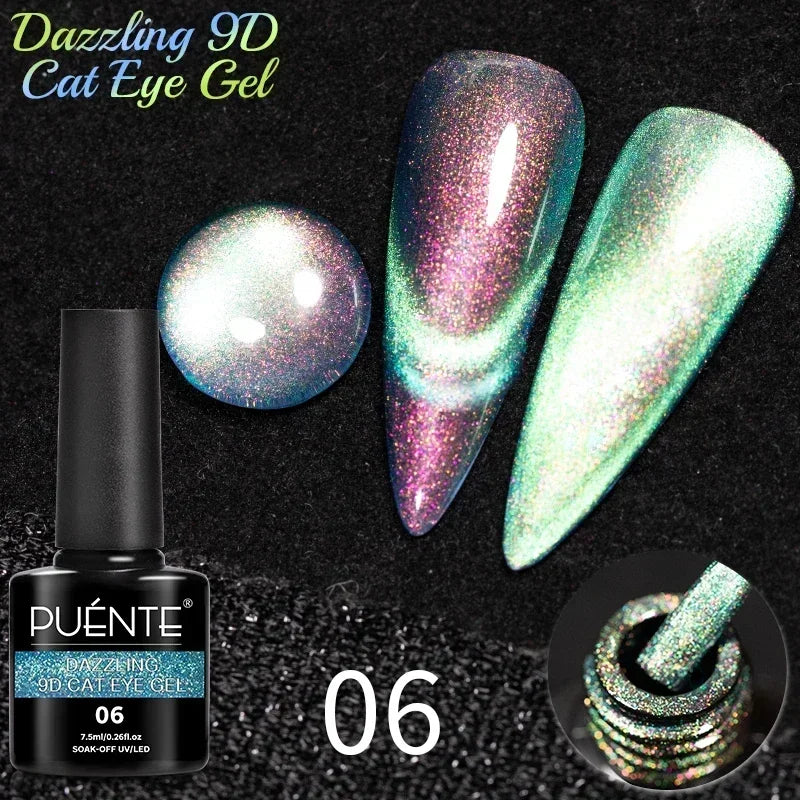 7.5ML Amber Moonlight Cat Magnetic Gel Nail Polish WaterLight Cat Eye Gel Soak Off Semi-Permanent Nail Art Varnish For Manicure