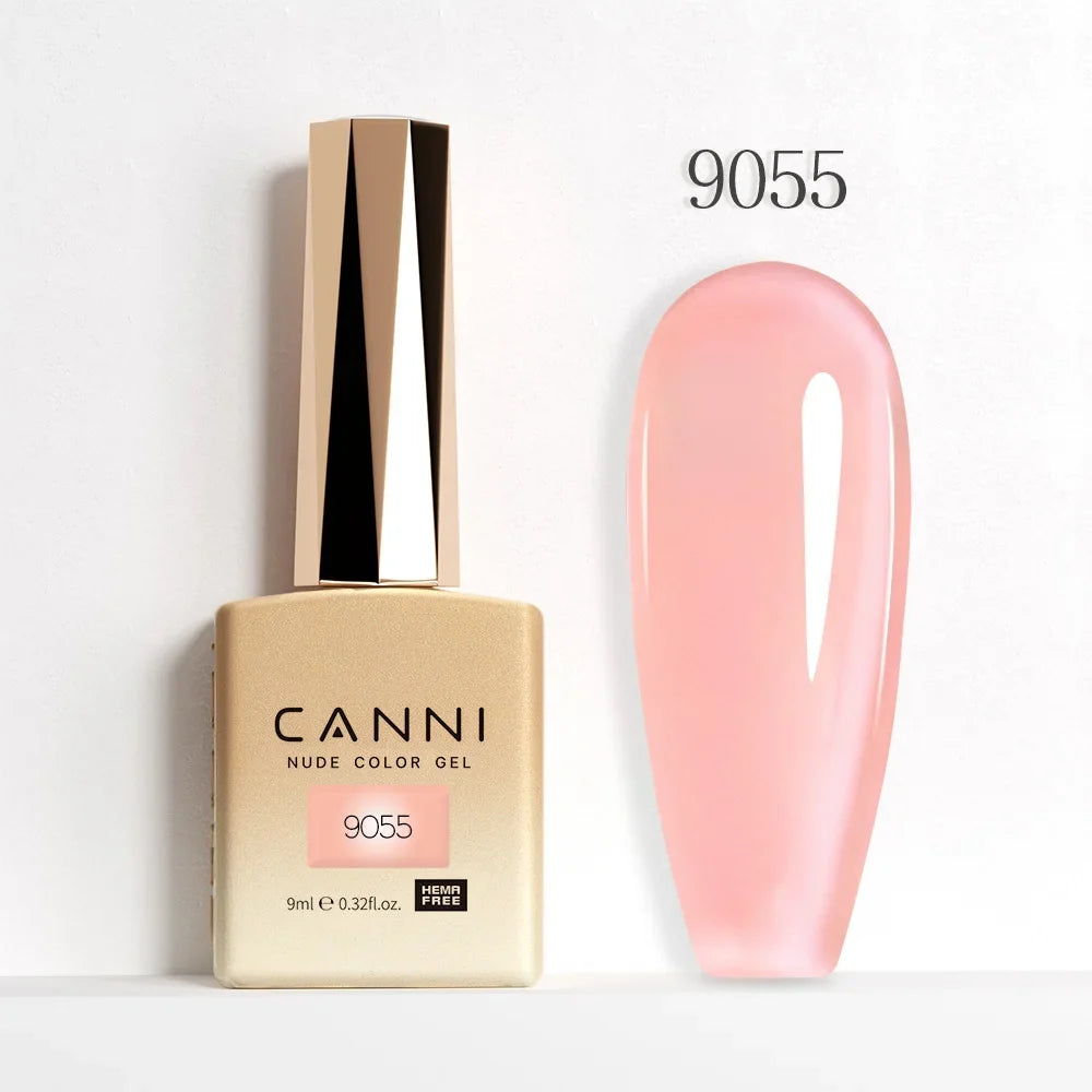 Nail Gel Polish HEMA FREE Translucent Jelly Gel Varnish Semi Transparent Super Glossy Ultra Consistency Round Shape Brush