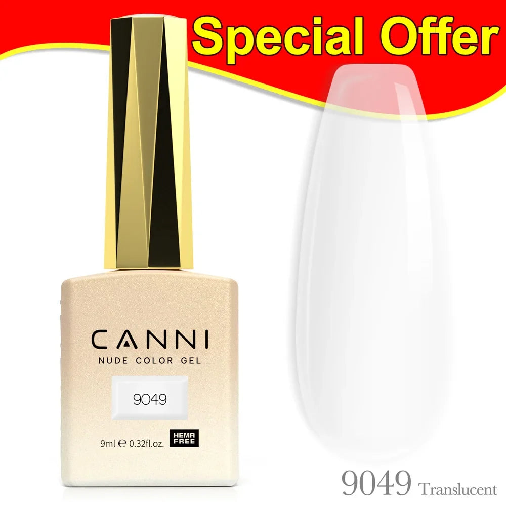Nail Gel Polish HEMA FREE Translucent Jelly Gel Varnish Semi Transparent Super Glossy Ultra Consistency Round Shape Brush