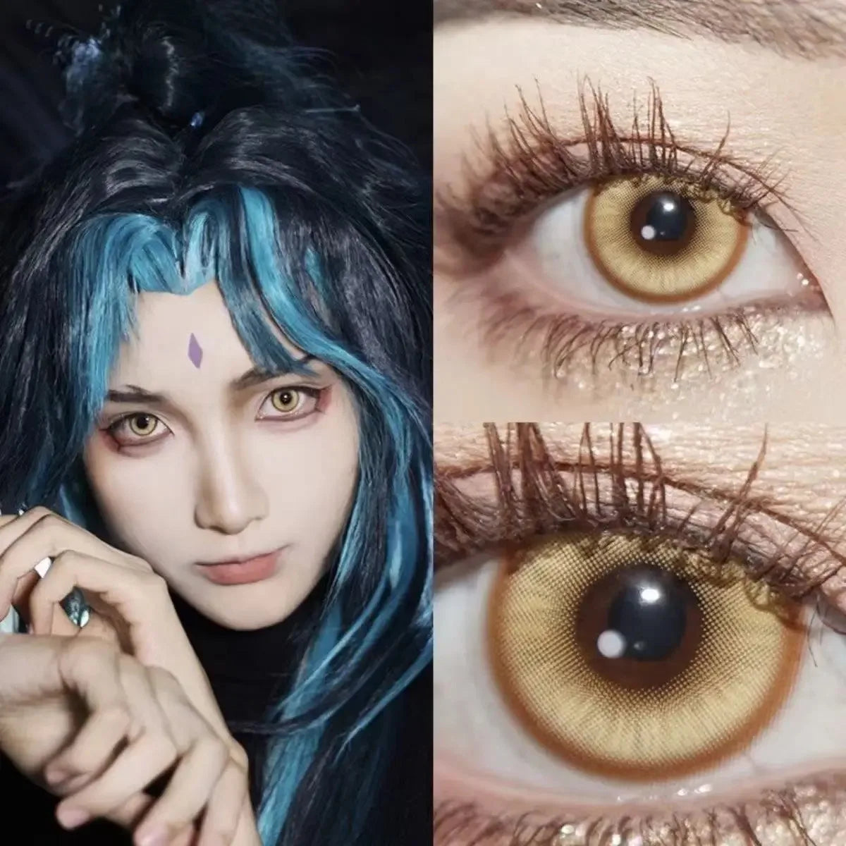 Eyes Color Contacts Contact Lenses Lens Small Pupil Prescription Cosmetics Myopia Beauty Cosplay Anime 2Pcs Half Year