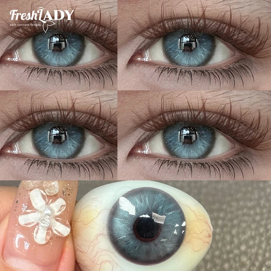 1 Pair Muses Series Colored Contact Lenses Natural Brown Pupils Eyes Contact lenses Big Eyes Soft Contacts 14.50mm