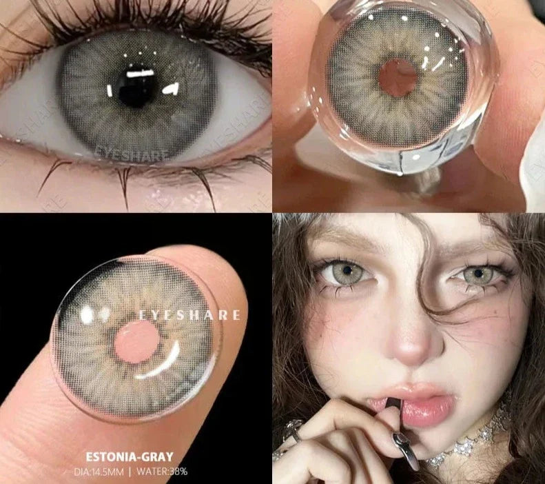 1Pair Colored Contact Lenses for Eyes Blue Contact Lenses Yearly Beautiful Pupils Gray Contact Lenses Green Contacts