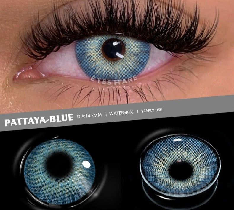 Color Contact Lenses for Eyes 2pcs Blue Gray Eye Colored Lenses Beautiful Pupil Yearly Makeup Cosmetic EyeContact Lens